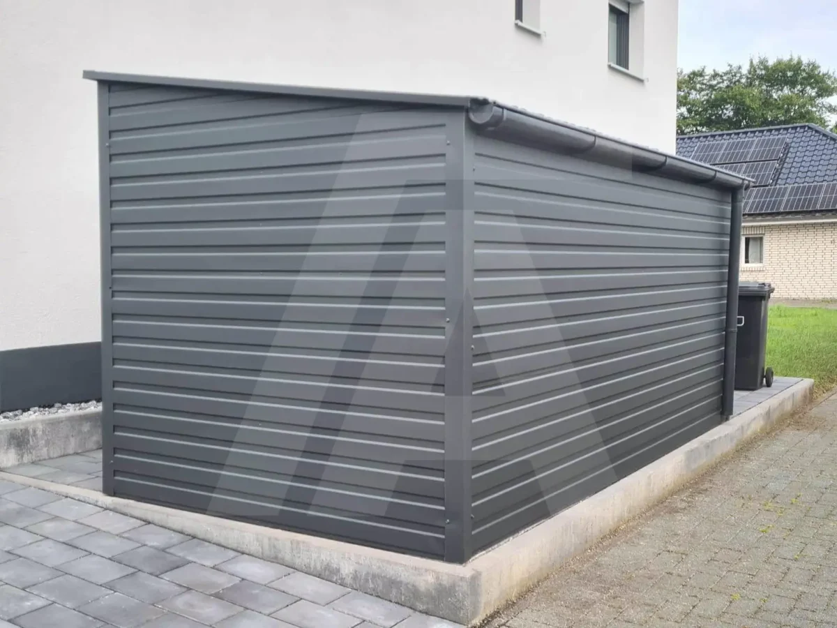 Domek ogrodowy spad do tyłu 3.5 x 2 Grafit Mat 7016